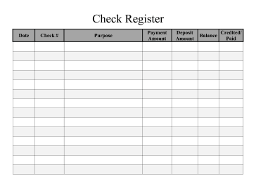 excel checkbook register with running balance